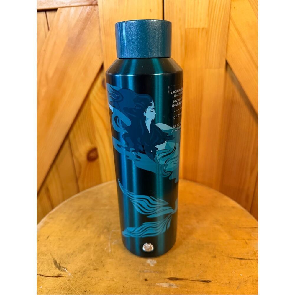 Starbucks 2023 Vacuum Insulated Teal Mermaid Stainless Steel Water Bottle 20oz (